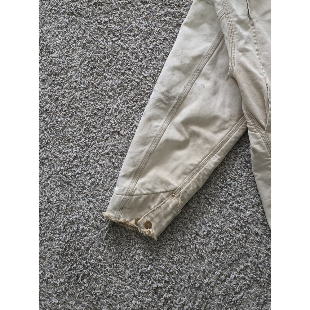 Vintage Carhartt Faded Brown Chore Jacket Size L Blanket Lined - Picture 12 of 13